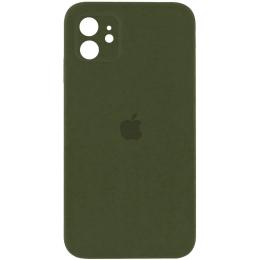 Чохол-накладка EpiK Silicone Case Square Full Camera Protective (AA) для Apple iPhone 11 Dark Olive