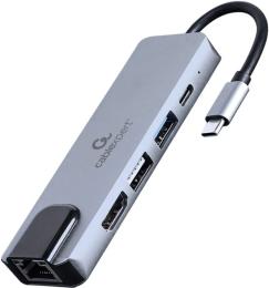 USB-хаб Cablexpert A-CM-COMBO5-04 Gray