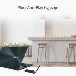 Мережевий адаптер Asus USB-AX56W/O WPA3 зовнішня антена