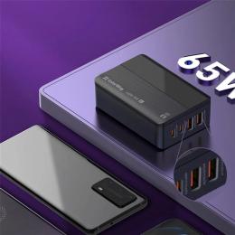 Адаптер живлення для телефона ColorWay CW-CHS040PD-BK Black (2USB-A + 2USB TYPE-C)