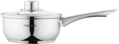 Ківш Ardesto Gemini Gourmet AR1912BS скляна кришка, неіржавна сталь, 1.2 л