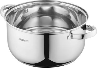 Каструля Ardesto Gemini Gourmet AR1952BC скляна кришка, неіржавна сталь, 5.2 л