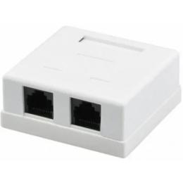 Розетка KINGDA KD-WP6035-C5e White настіна 2 портова, Сat5e, UTP