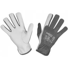 Рукавички робочі Neo Tools 97-656-9 Grayish White козяча шкіра, розмір 9