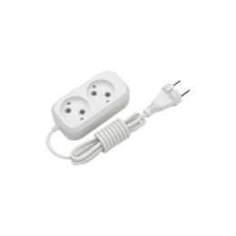 Мережевий фільтр Electrum (ABS) C-ES-1783 блоковий, 2 гнізда 3м