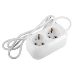 Мережевий фільтр Electrum (ABS) C-ES-1788 блоковий, 2 гнізда 3м із заземленням