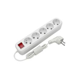 Мережевий фільтр Electrum (ABS) C-ES-1814 блоковий, 5 гнізд 3м із заземленням та вимикачем