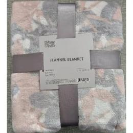 Плед Ardesto Flannel, 160х200 см Gray Pink флора, 100% поліестер (ART0106PB)