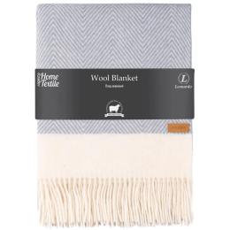 Плед Ardesto Leonardo Bianco, 140x200 см Blue 100% вовна (ART0503LB)