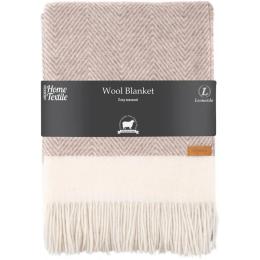 Плед Ardesto Leonardo Bianco, 140x200 см Taupe 100% вовна (ART0501LB)