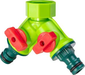 Розподільник для поливу VERTO 15G760 двоклапанний 3/4