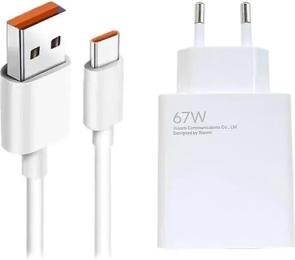 Мережевий зарядний пристрій для телефона Xiaomi Combo White + Cable USB-C (BHR6035EU) 67W