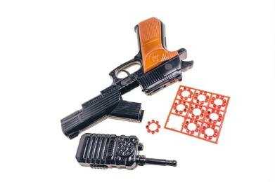 Іграшкова зброя Golden Gun 252GG пістолет B60 з пістонами та іграшковою рацією