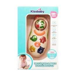 Іграшковий телефон Bambi 9907 Orange музичний розвиваючий зі світлом та звуком