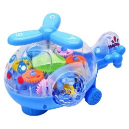 Музична іграшка A-Toys QF05-1 Blue Вертоліт, кольорові внутрішні деталі