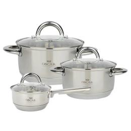 Набір каструль Oscar Master 6 предметів 1.15л ківш + кастрюля (1.9л+3.6л) (OSR