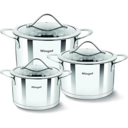 Набір каструль RINGEL Fusion RG-6007 6 предметів 1.9 л+2.6 л+3.6 л