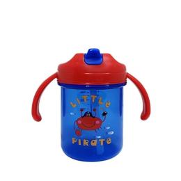 Поїльник Mega Zayka Little pirate MGZ-0335 Red з трубочкою 280 мл