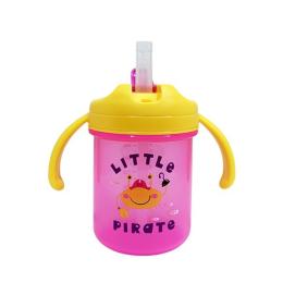Поїльник Mega Zayka Little pirate MGZ-0335 Yellow з трубочкою 280 мл