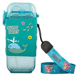 Поїльник Baby Team 5091 з силіконовою трубочкою та ремінцем 225 мл