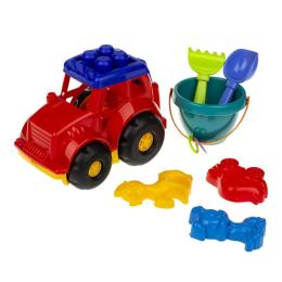 Набір для пісочниці Colorplast 0220 Red Трактор Кузнечик