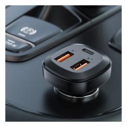 Автомобільний адаптер для телефона Acefast B9 Black 66W