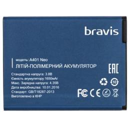 Акумулятор до телефону Bravis Neo Black 1650 mah
