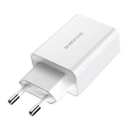 Адаптер живлення для телефона Borofone BA21A Long journey QC3.0 (1USB/3A) White