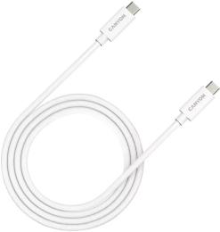 Дата-кабель Canyon USB Type C (тато) - USB Type C (тато), 1 m White (CNS-USBC44W)