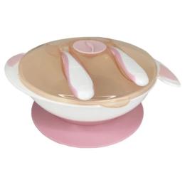 Тарілка для годування Mega Zayka MGZ-0109 Peach 350 мл