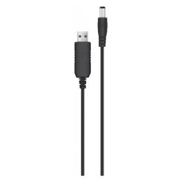 Кабель живлення для роутера Acclab USB (тато) - DC (тато) 5.5 х 2.5 мм Black 12V 1A (для роутера) (Уцінений)