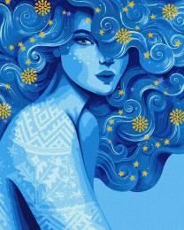 Картина за номерами Ідейка KHO2587 Холодна краса 40х50