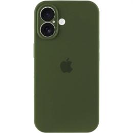 Чохол-накладка EpiK Silicone Case Full Camera Protective (AA) для Apple iPhone 16 (6.1) Dark Olive