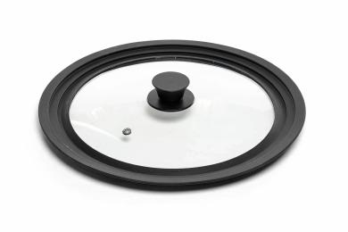 Кришка для посуду Holmer Basic 30 см Transparent Black (LI-0130-PBL)