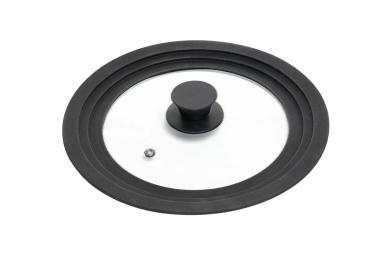Кришка для посуду Holmer Silicon Universal 20 см Black (LI-0120-PBL)