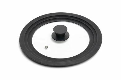 Кришка для посуду Holmer Silicon Universal 24 см Black (LI-0124-PBL)