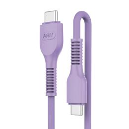 Дата-кабель ArmorStandart AR88 Type-C (тато) - Type-C (тато) 1 м Purple 3A
