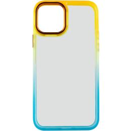 Чохол-накладка EpiK TPU+PC Fresh sip series для iPhone 13 Turquoise Orange