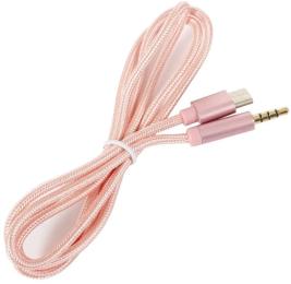 Аудіо-кабель VALUE AUX Type-C(тато) 4pin Audio 3.5 мм (тато) Pink 1 м