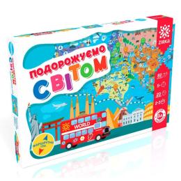Настільна гра Zirka 127914 ГРА - Ходилка Подорожуємо світом укр