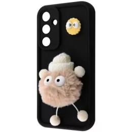 Чохол-накладка Infinity Pretty Things Case Samsung Galaxy S24 FE Black fluffy white