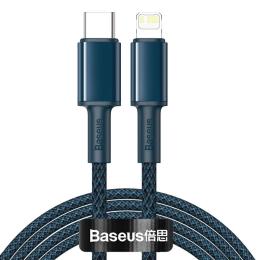 Дата-кабель Baseus CATLGD-A03 High Density Braided Type-C (тато) - Lightning (тато) 2m Blue PD 20W