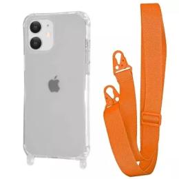 Чохол-накладка WAVE Clear Case with Strap iPhone 11 Orange
