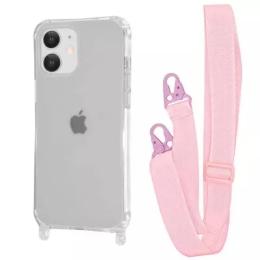 Чохол-накладка WAVE Clear Case with Strap iPhone 11 Pink Sand