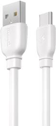 Дата-кабель Remax RC-138a Suji USB(тато) - USB Type C(тато) White