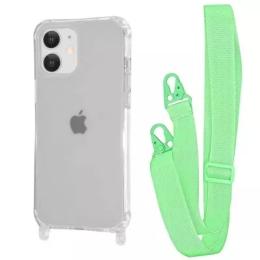 Чохол-накладка WAVE Clear Case with Strap iPhone 11 Green