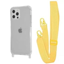 Чохол-накладка WAVE Clear Case with Strap iPhone 12 Pro Max Yellow