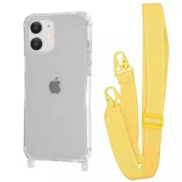 Чохол-накладка WAVE Clear Case with Strap iPhone 11 Yellow