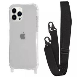 Чохол-накладка WAVE Clear Case with Strap iPhone 13 Pro Max Black