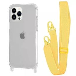 Чохол-накладка WAVE Clear Case with Strap iPhone 13 Pro Yellow